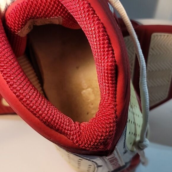 Nike Shox Zoom Air Basketball Sneakers Red White Cream #050507 LN3 SIZE 15 EUC - Picture 15 of 16